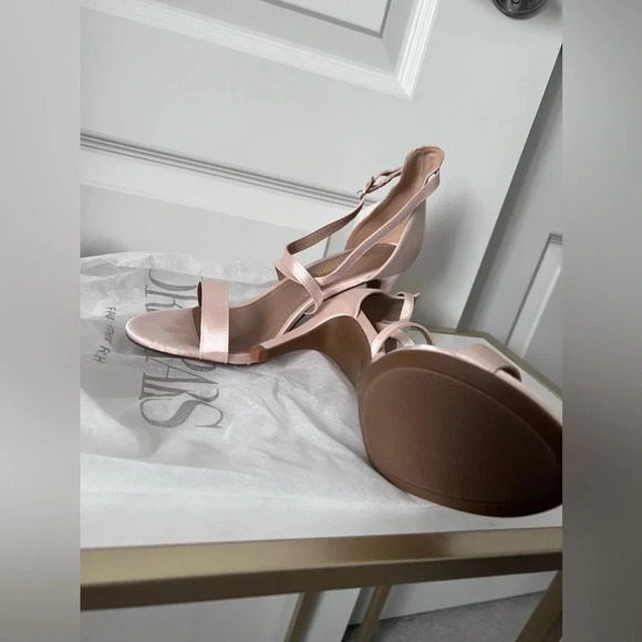 DREAM PAIRS | DOLCE  Open Toe Champagne Satin Heels | 8 [253] - Picture 5 of 6